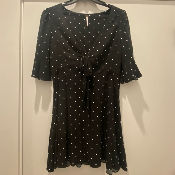 Free People All Yours Fit and Flair Polka Dot Dress - Picture 2 of 4